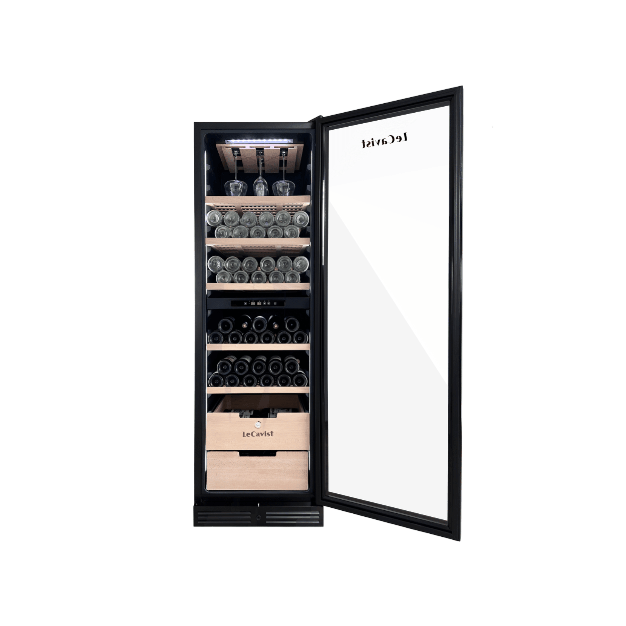 LECAVIST Wine Cabinet - 209 Bottle - Dual Zone - Built - In - Black (LCS210VN2ZBI) PRE ORDER - LeCavist NZ