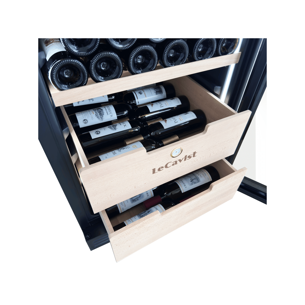 LECAVIST Wine Cabinet - 209 Bottle - Dual Zone - Built - In - Black (LCS210VN2ZBI) PRE ORDER - LeCavist NZ