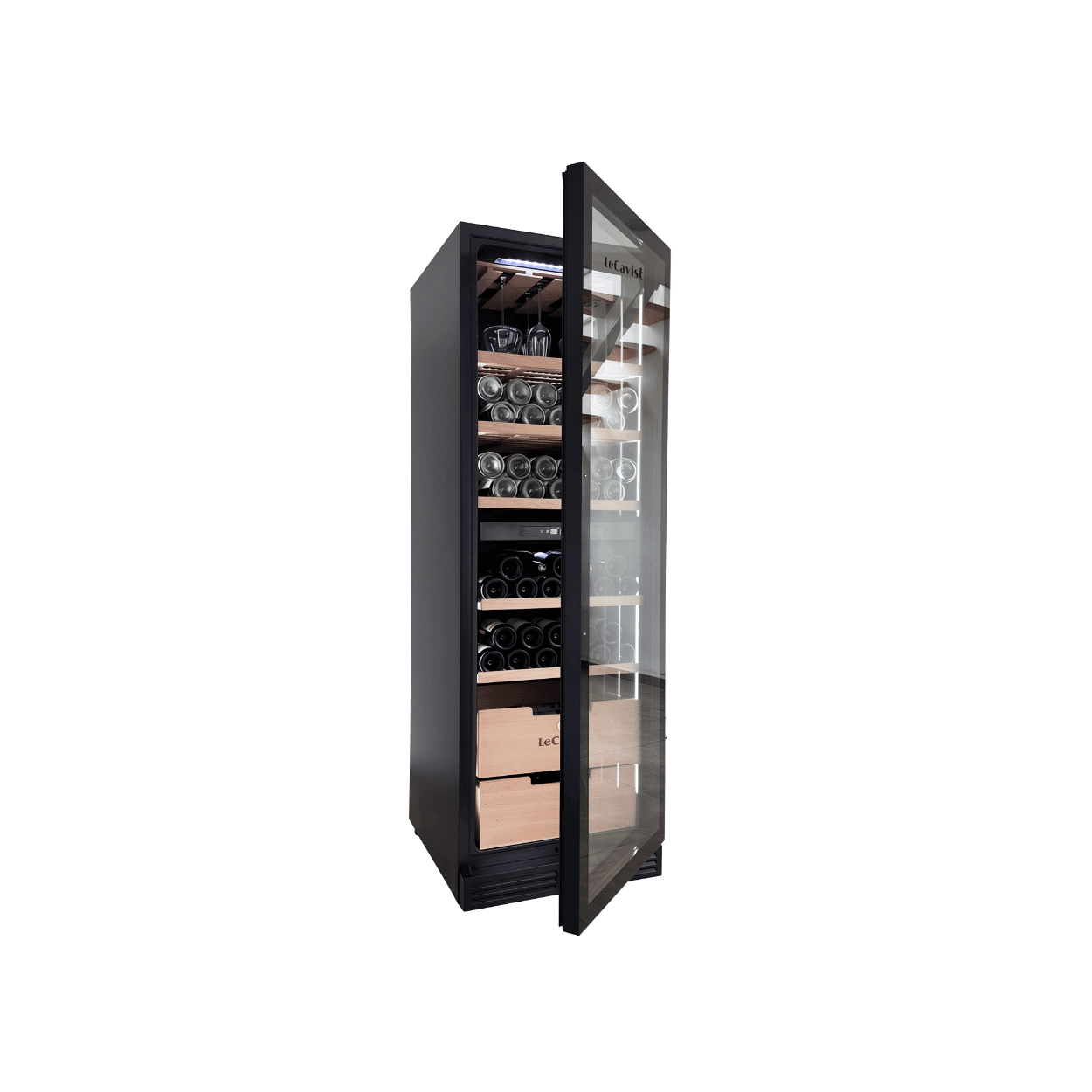 LECAVIST Wine Cabinet - 209 Bottle - Dual Zone - Built - In - Black (LCS210VN2ZBI) PRE ORDER - LeCavist NZ