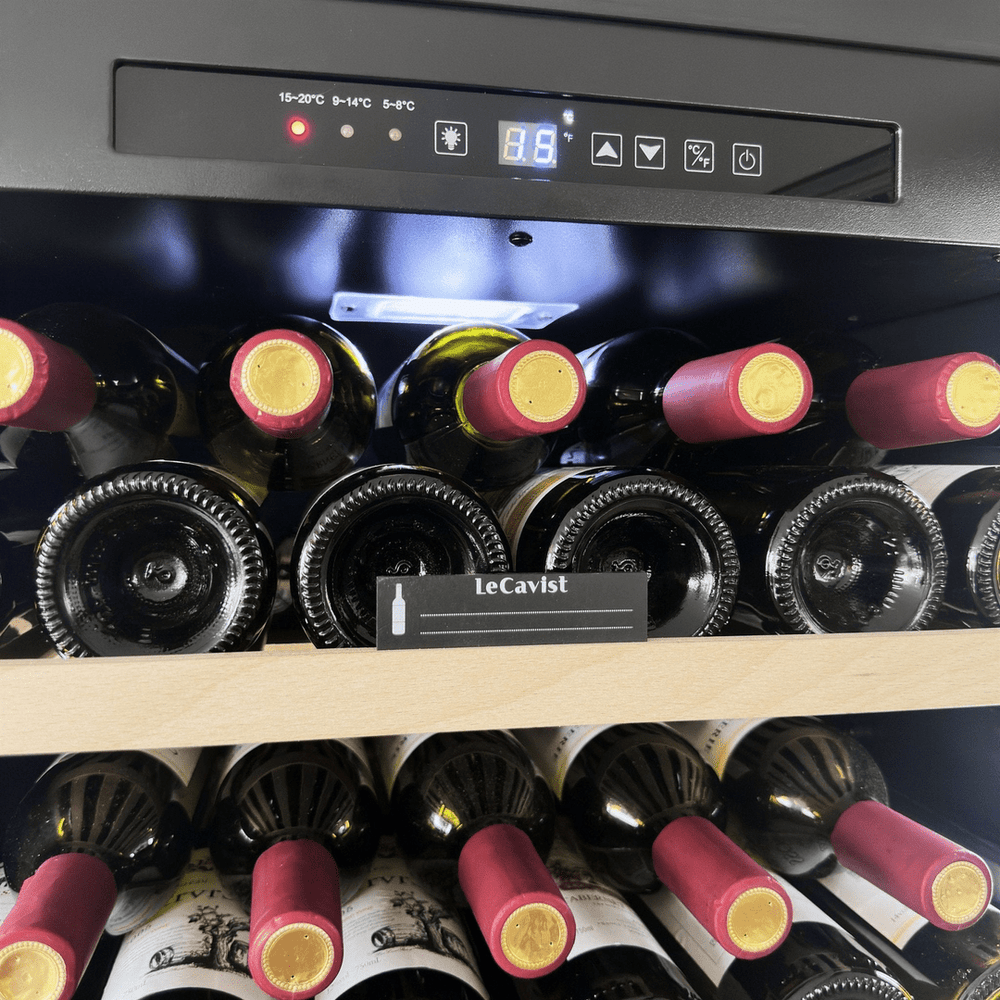 INSIDE: LECAVIST Wine Cabinet - 209 Bottle - Single Zone - Built-In - Black (LCS220VN1ZBI) PRE-ORDER - Built-In - LeCavist Wine Cabinets