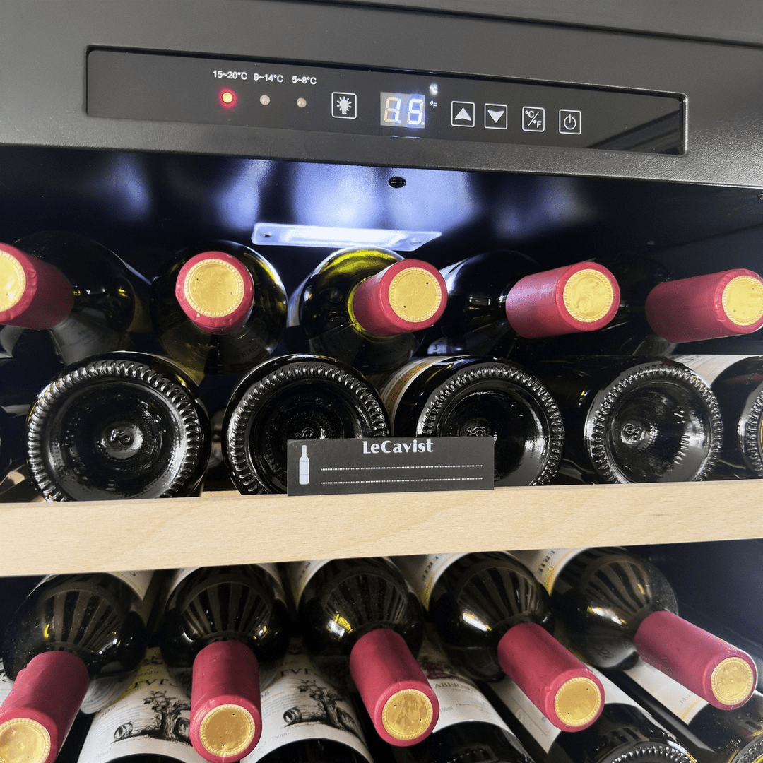 INSIDE: LECAVIST Wine Cabinet - 209 Bottle - Single Zone - Built-In - Black (LCS220VN1ZBI) PRE-ORDER - Built-In - LeCavist Wine Cabinets