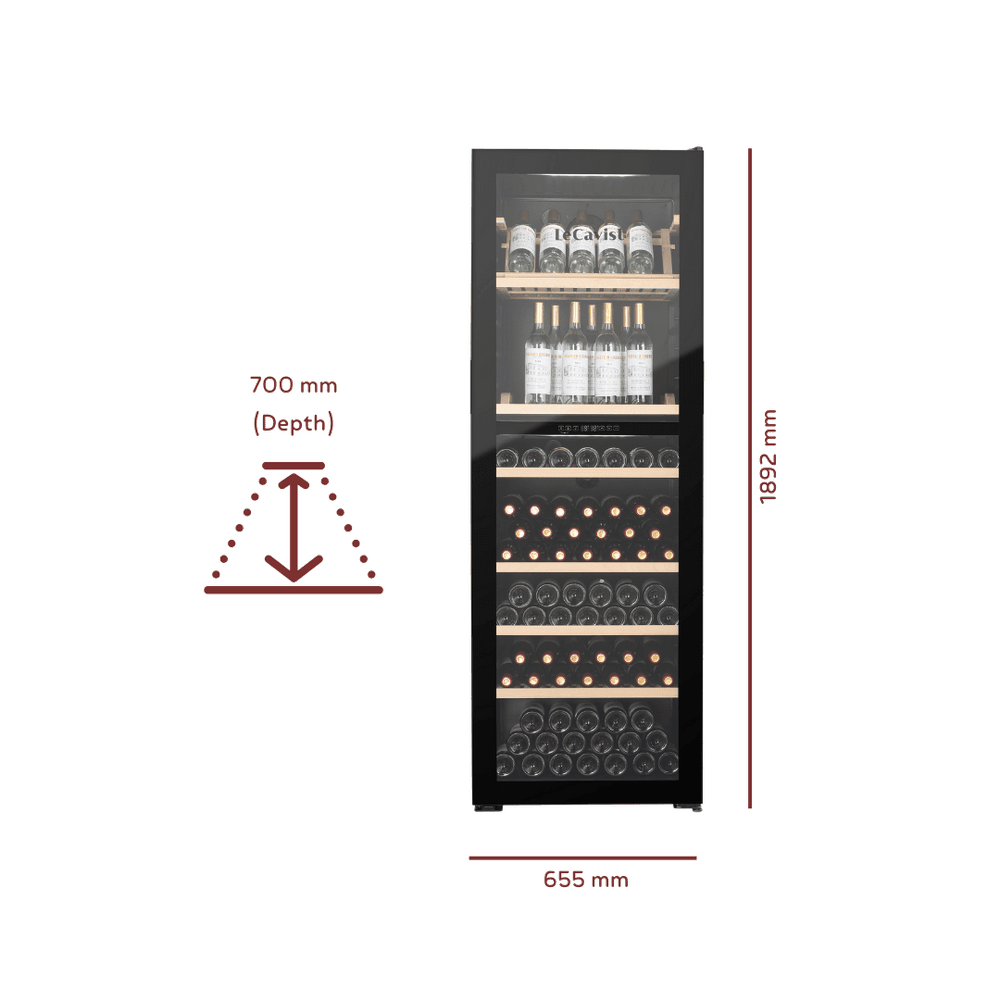 PRODUCT: LECAVIST 268 Bottle Wine Cabinet Dual Zone LJ268VN2Z - Built - In - Lecavist AU