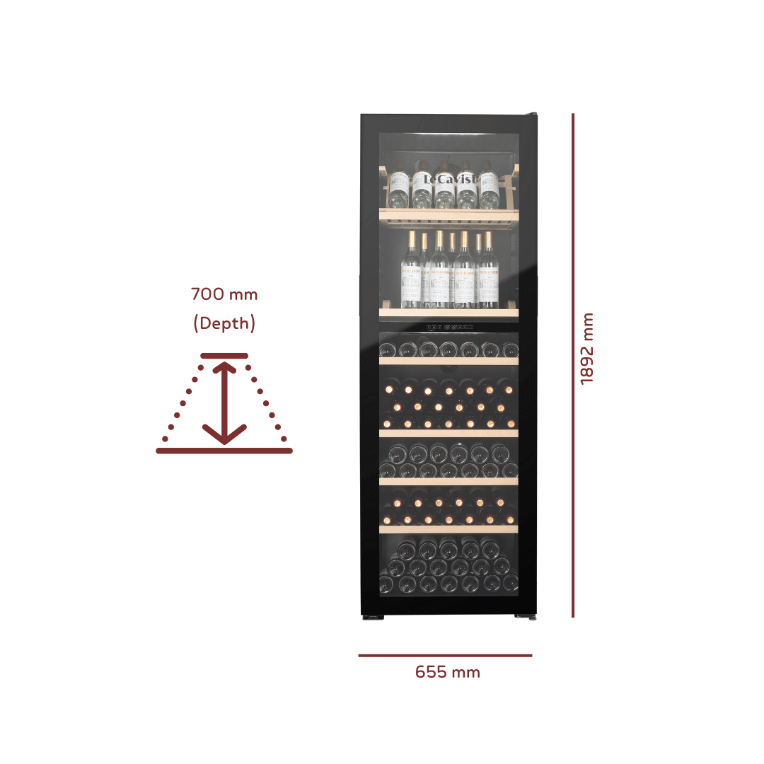 PRODUCT: LECAVIST 268 Bottle Wine Cabinet Dual Zone LJ268VN2Z - Built - In - Lecavist AU