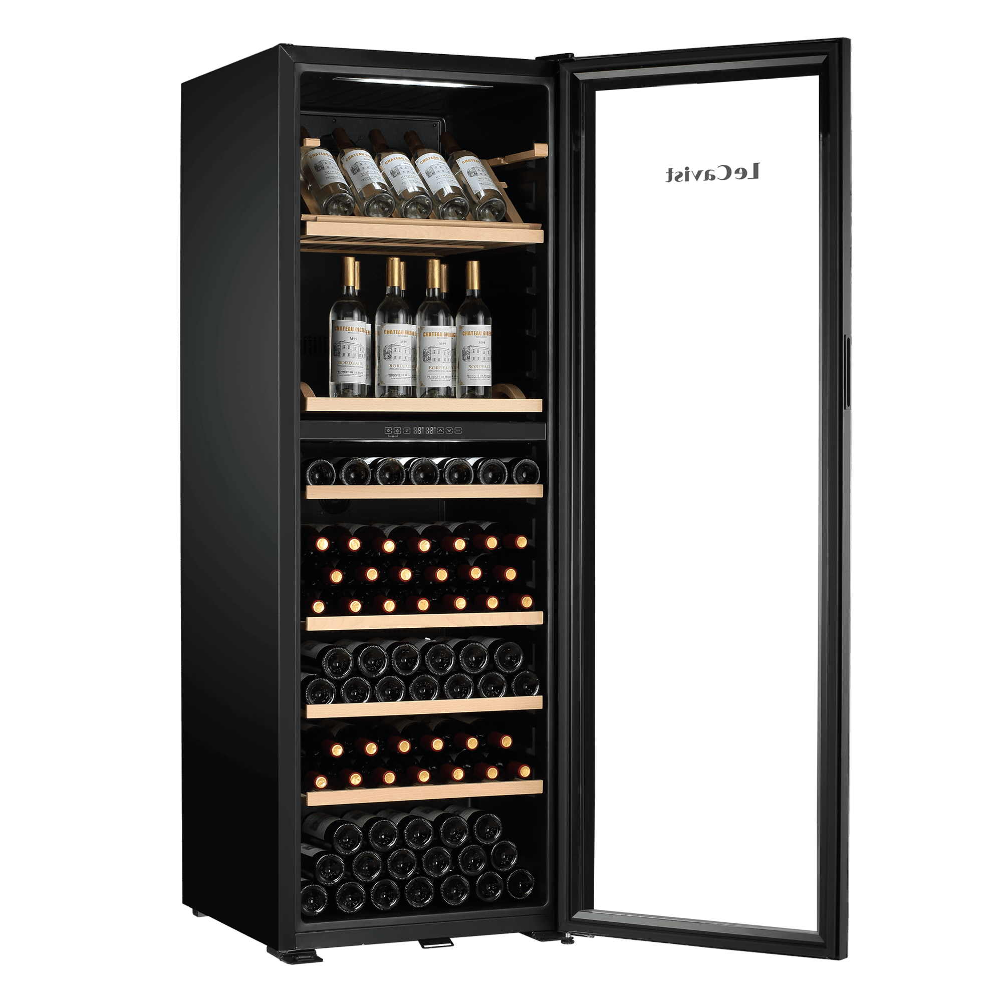 LECAVIST Wine Cabinet - 268 Bottle - Dual Zone - Freestanding - Black (LJ268VN2Z) - Freestanding - LeCavist Wine Cabinets