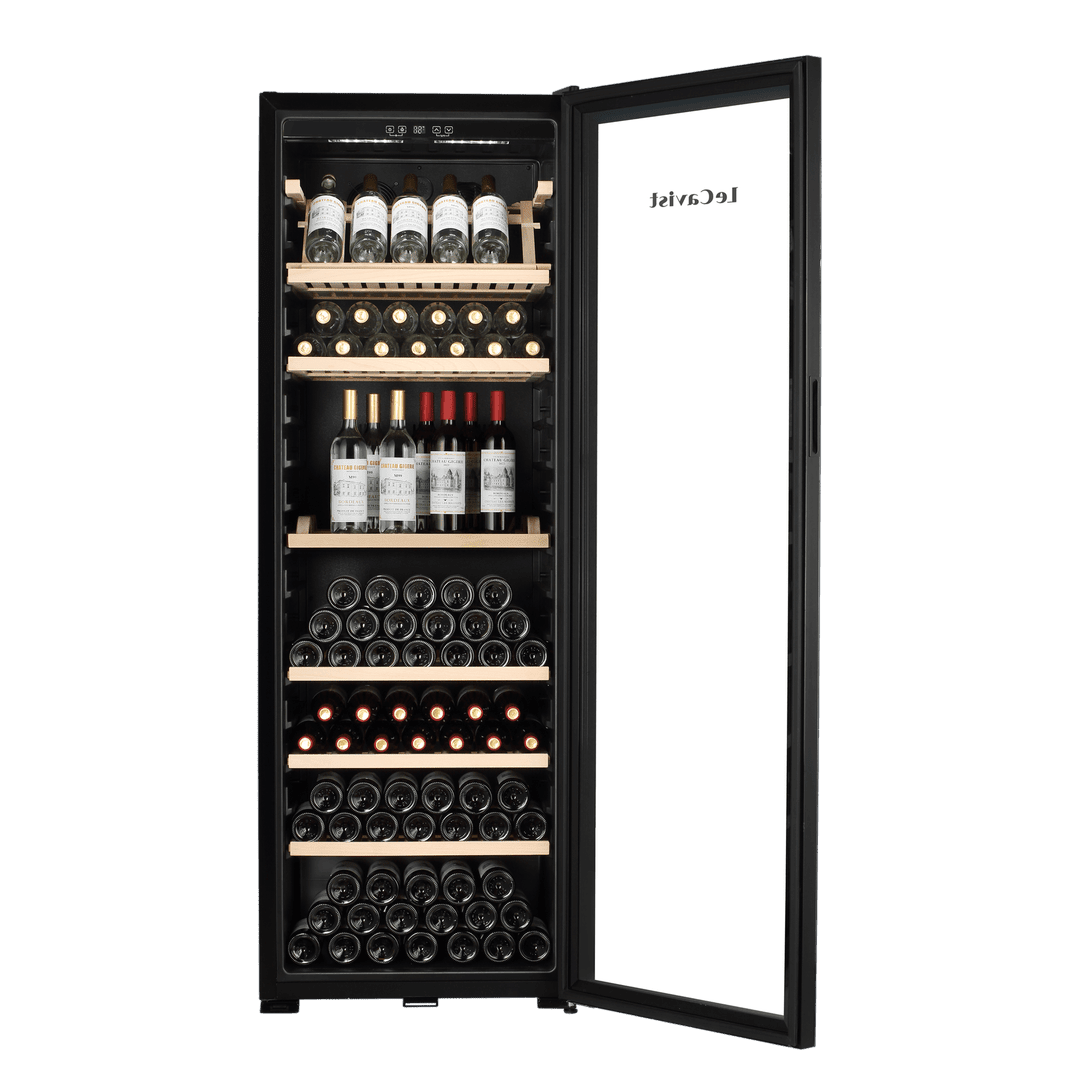 PRODUCT: LECAVIST Wine Cabinet - 294 Bottle - Single Zone - Freestanding - Black (LJ294VN) PRE-ORDER - Freestanding - LeCavist Wine Cabinets