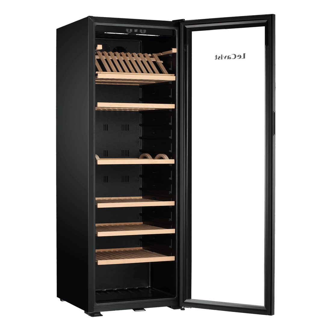 PRODUCT: LECAVIST Wine Cabinet - 294 Bottle - Single Zone - Freestanding - Black (LJ294VN) PRE-ORDER - Freestanding - LeCavist Wine Cabinets