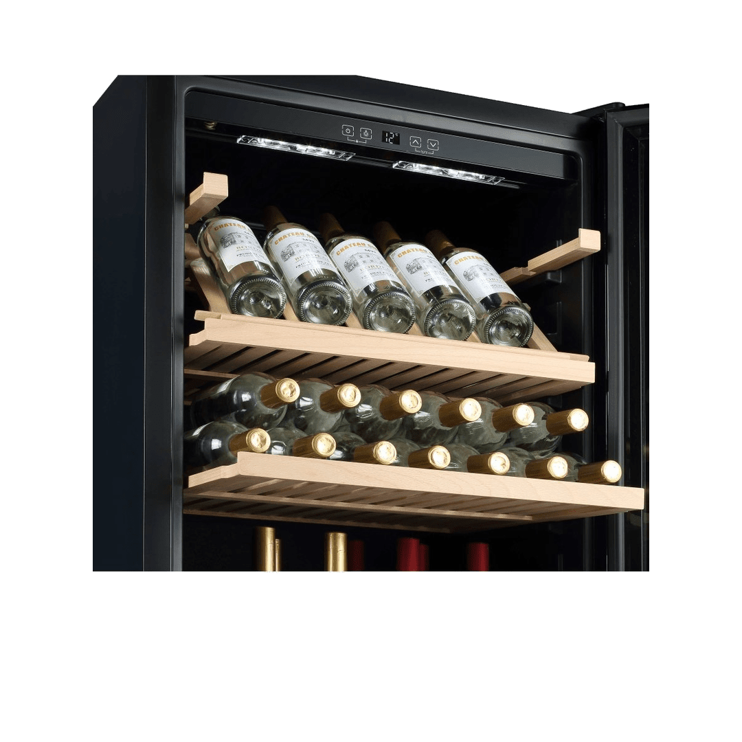 INSIDE: LECAVIST Wine Cabinet - 294 Bottle - Single Zone - Freestanding - Black (LJ294VN) PRE-ORDER - Freestanding - LeCavist Wine Cabinets