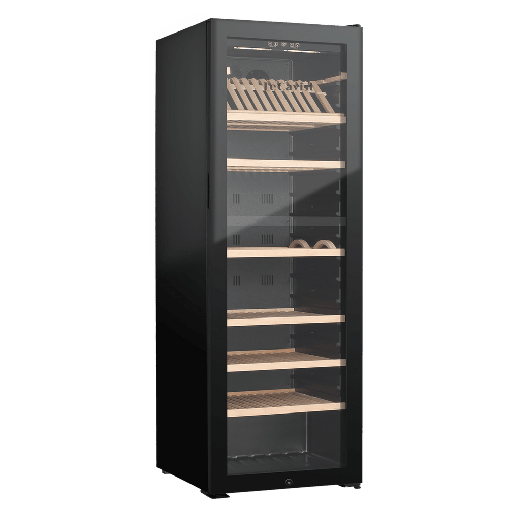PRODUCT: LECAVIST Wine Cabinet - 294 Bottle - Single Zone - Freestanding - Black (LJ294VN) PRE-ORDER - Freestanding - LeCavist Wine Cabinets