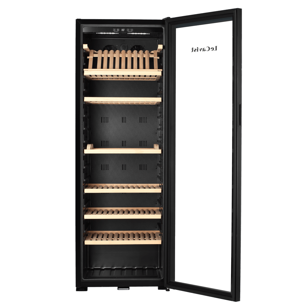 PRODUCT: LECAVIST Wine Cabinet - 294 Bottle - Single Zone - Freestanding - Black (LJ294VN) PRE-ORDER - Freestanding - LeCavist Wine Cabinets