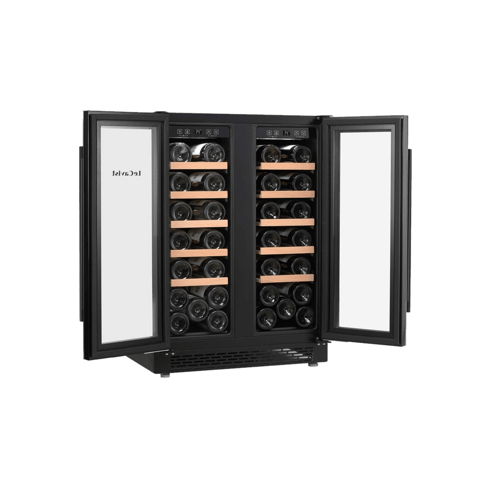PRODUCT: LECAVIST Wine Cabinet - 40 Bottle - Dual Zone - Built-in - Black (LJ40VN2Z2DBU) - Built-In - LeCavist Wine Cabinets