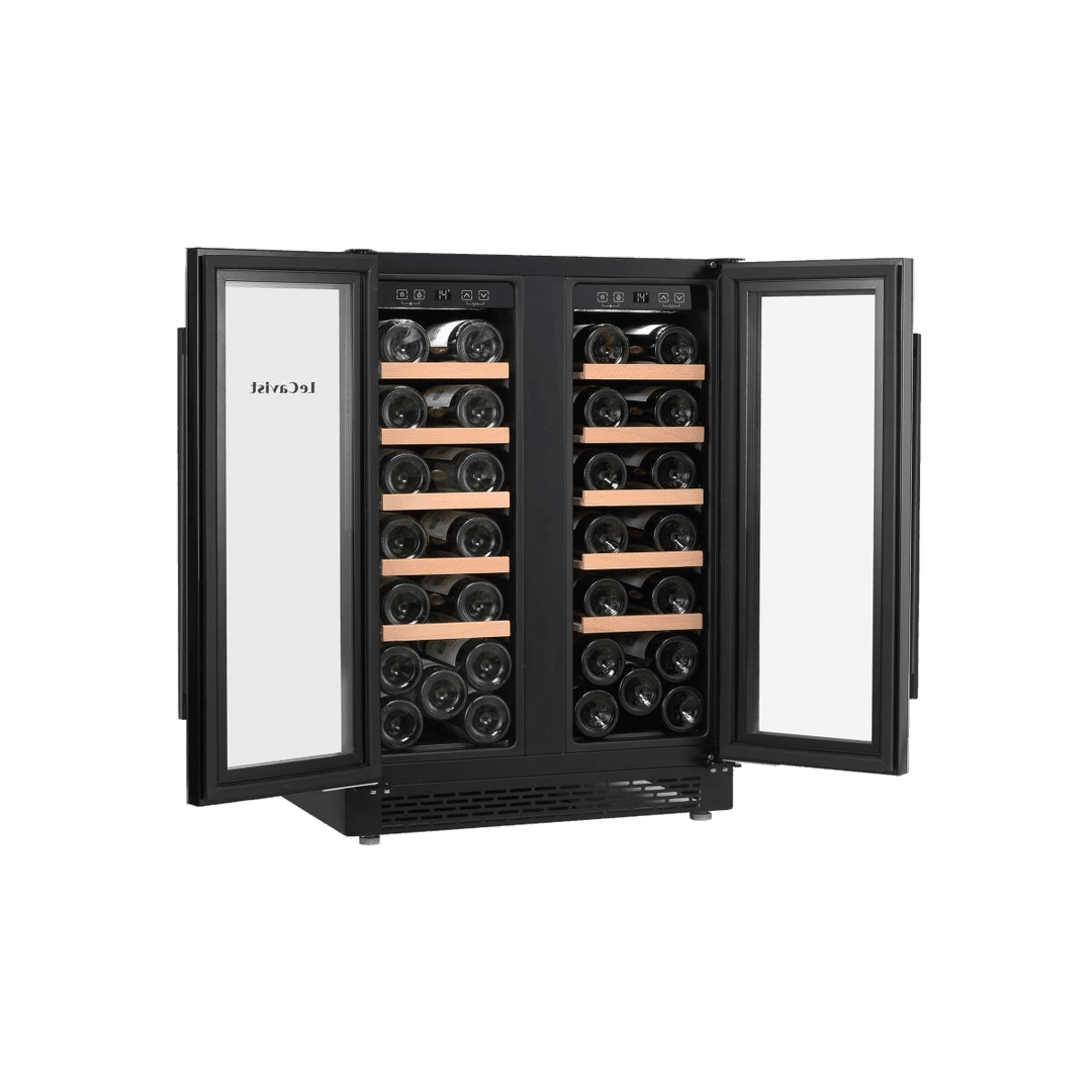 PRODUCT: LECAVIST Wine Cabinet - 40 Bottle - Dual Zone - Built-in - Black (LJ40VN2Z2DBU) - Built-In - LeCavist Wine Cabinets
