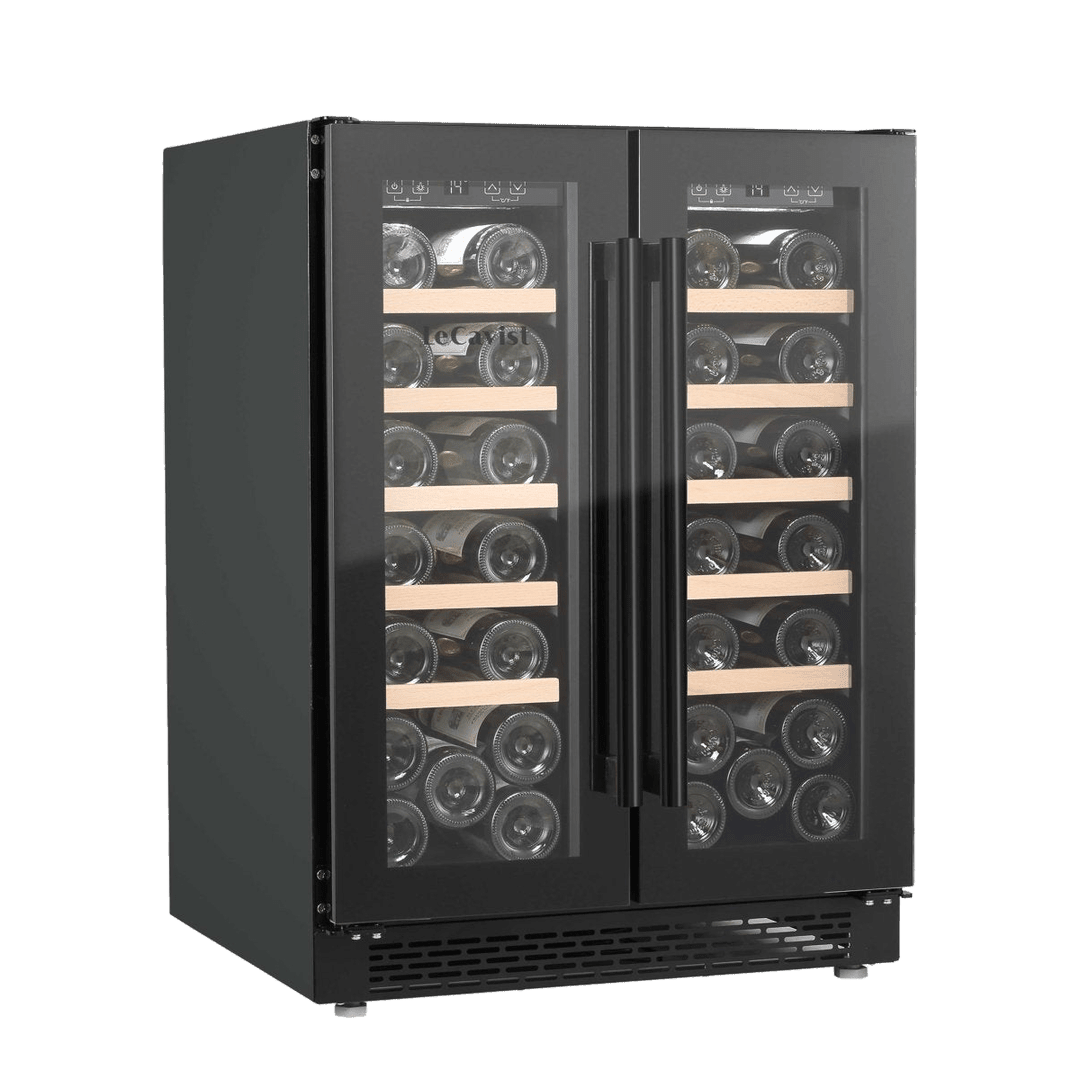 PRODUCT: LECAVIST Wine Cabinet - 40 Bottle - Dual Zone - Built-in - Black (LJ40VN2Z2DBU) - Built-In - LeCavist Wine Cabinets