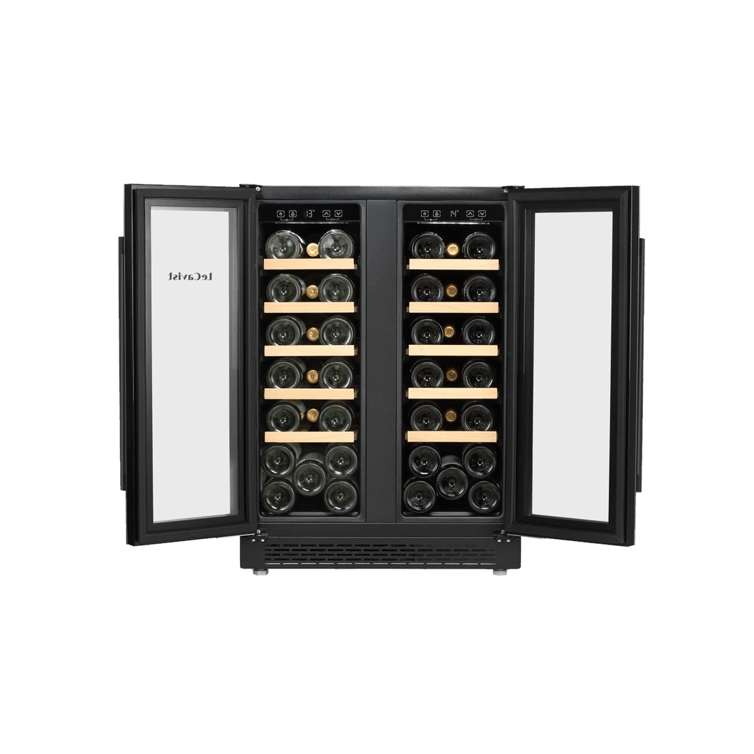 PRODUCT: LECAVIST Wine Cabinet - 40 Bottle - Dual Zone - Built-in - Black (LJ40VN2Z2DBU) - Built-In - LeCavist Wine Cabinets