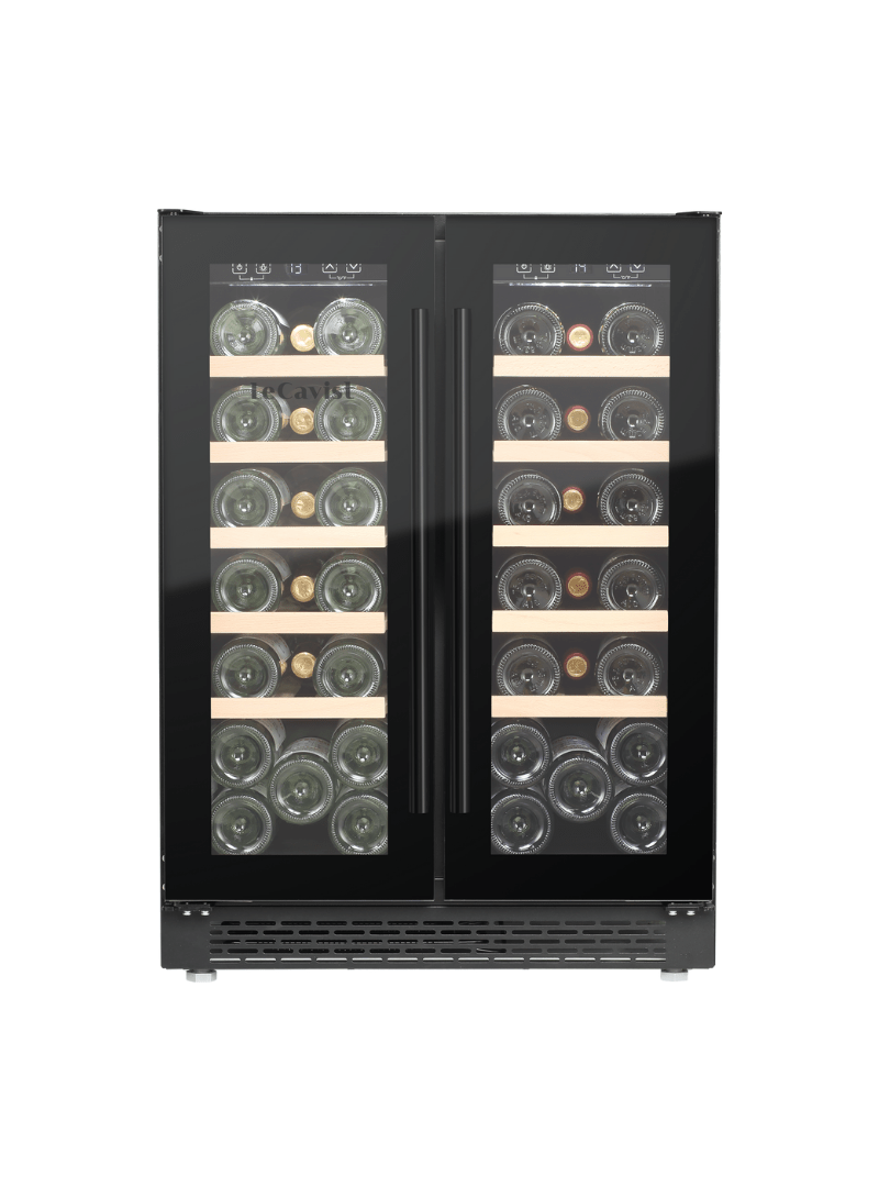 LECAVIST Wine Cabinet - 40 Bottle - Dual Zone - Built - in - Black (LJ40VN2Z2DBU) - LeCavist NZ