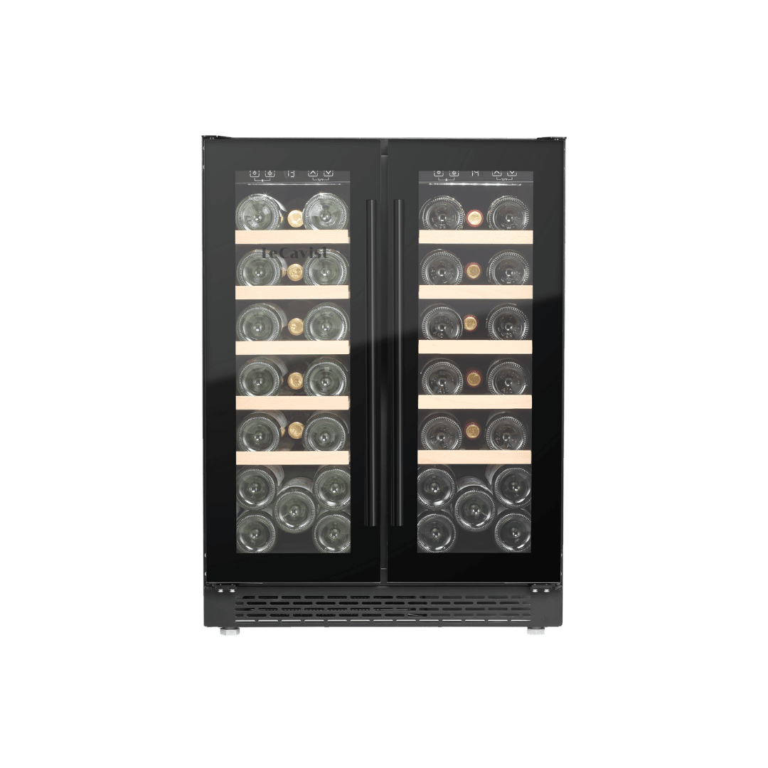 PRODUCT: LECAVIST Wine Cabinet - 40 Bottle - Dual Zone - Built-in - Black (LJ40VN2Z2DBU) - Built-In - LeCavist Wine Cabinets