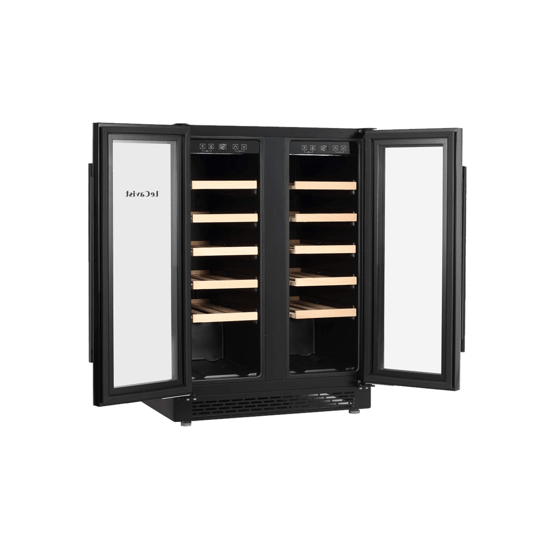 PRODUCT: LECAVIST Wine Cabinet - 40 Bottle - Dual Zone - Built-in - Black (LJ40VN2Z2DBU) - Built-In - LeCavist Wine Cabinets