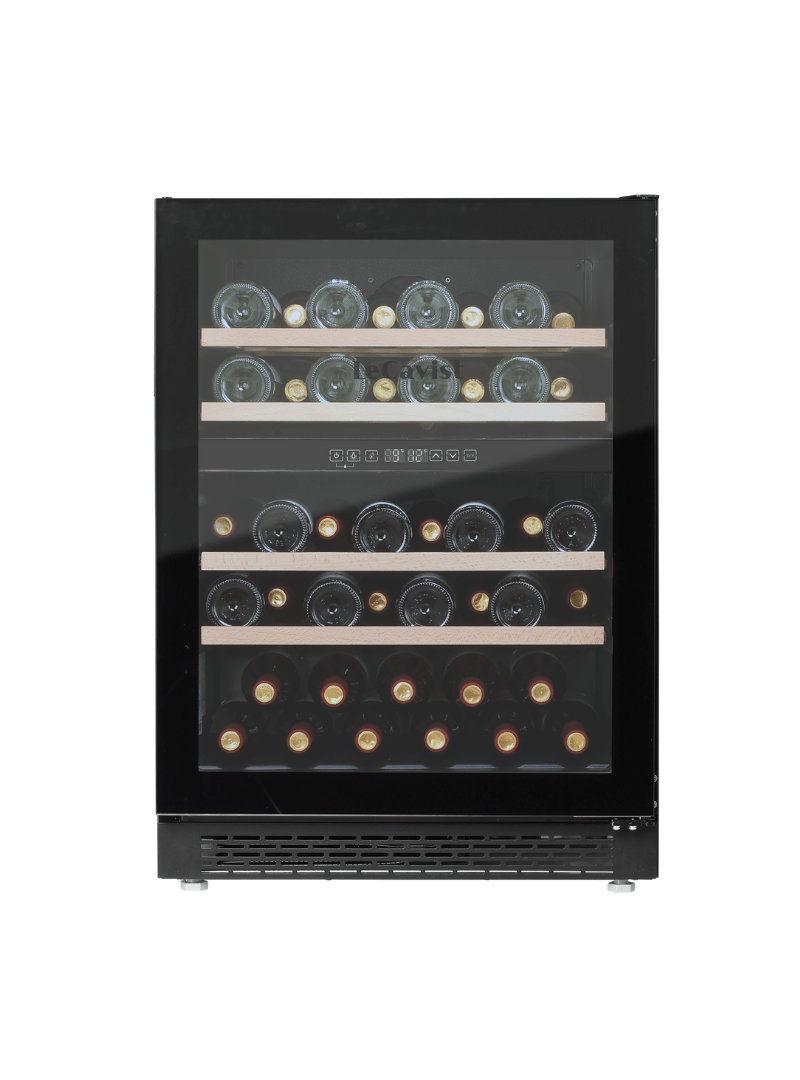 LECAVIST Wine Cabinet - 44 Bottle - Dual Zone - Built - in - Black (LJ44VN2ZBU) - LeCavist NZ