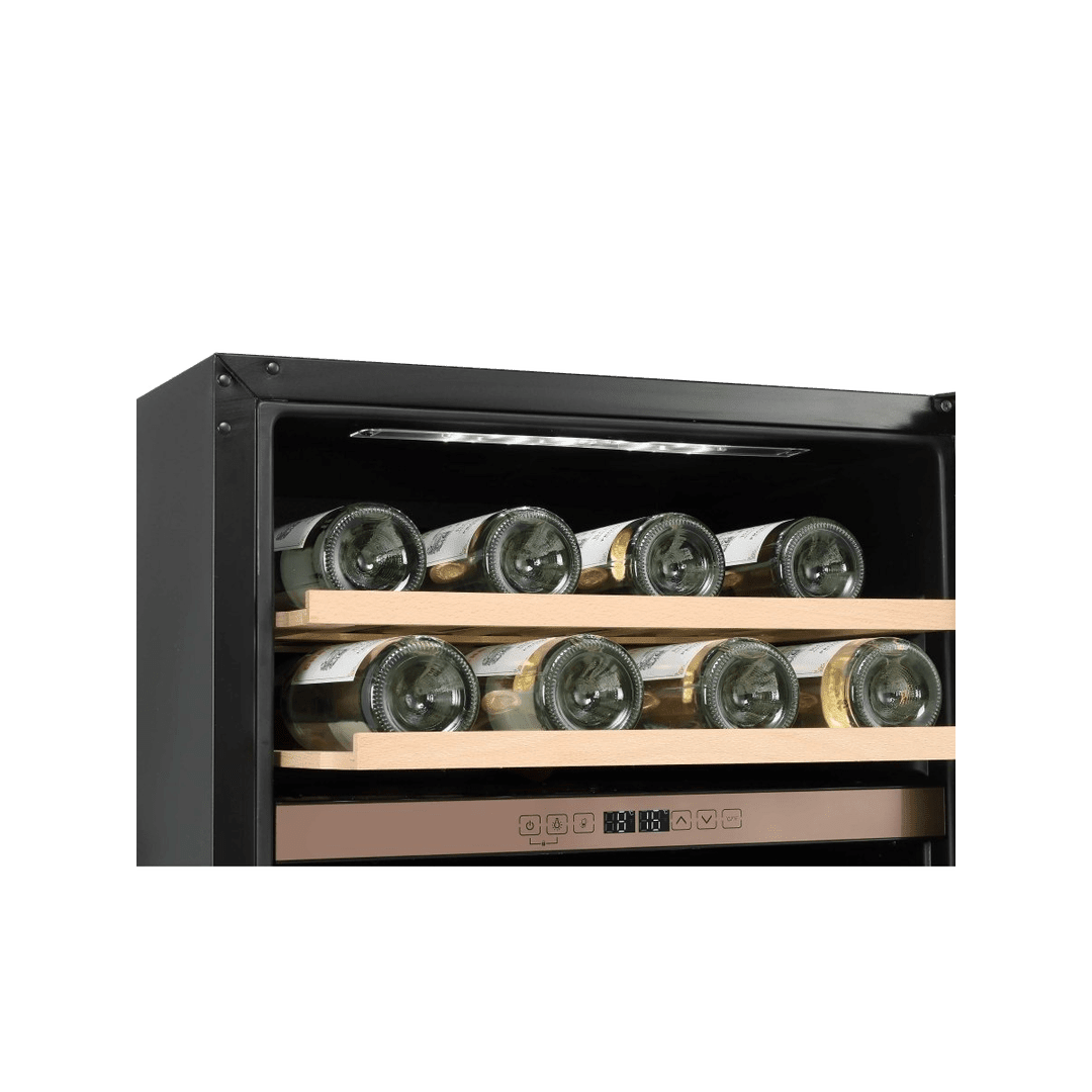 INSIDE: LECAVIST Wine Cabinet - 44 Bottle - Dual Zone - Built-in - Black (LJ44VN2ZBU) - Built-In - LeCavist Wine Cabinets