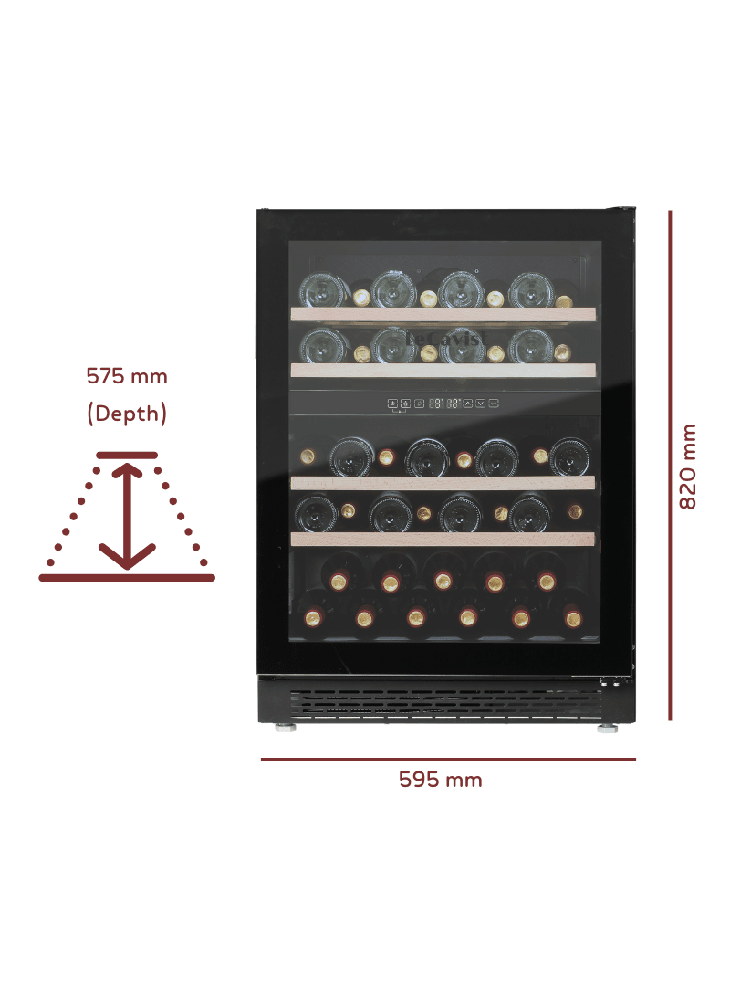 LECAVIST 44 Bottle Wine Cabinet Dual Zone LJ44VN2ZBU - Built - In - Lecavist AU