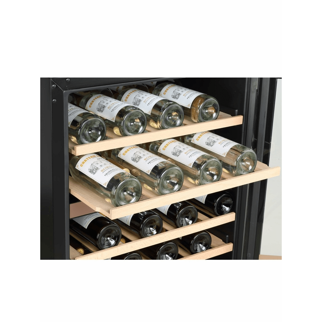 INSIDE: LECAVIST Wine Cabinet - 44 Bottle - Dual Zone - Built-in - Black (LJ44VN2ZBU) - Built-In - LeCavist Wine Cabinets