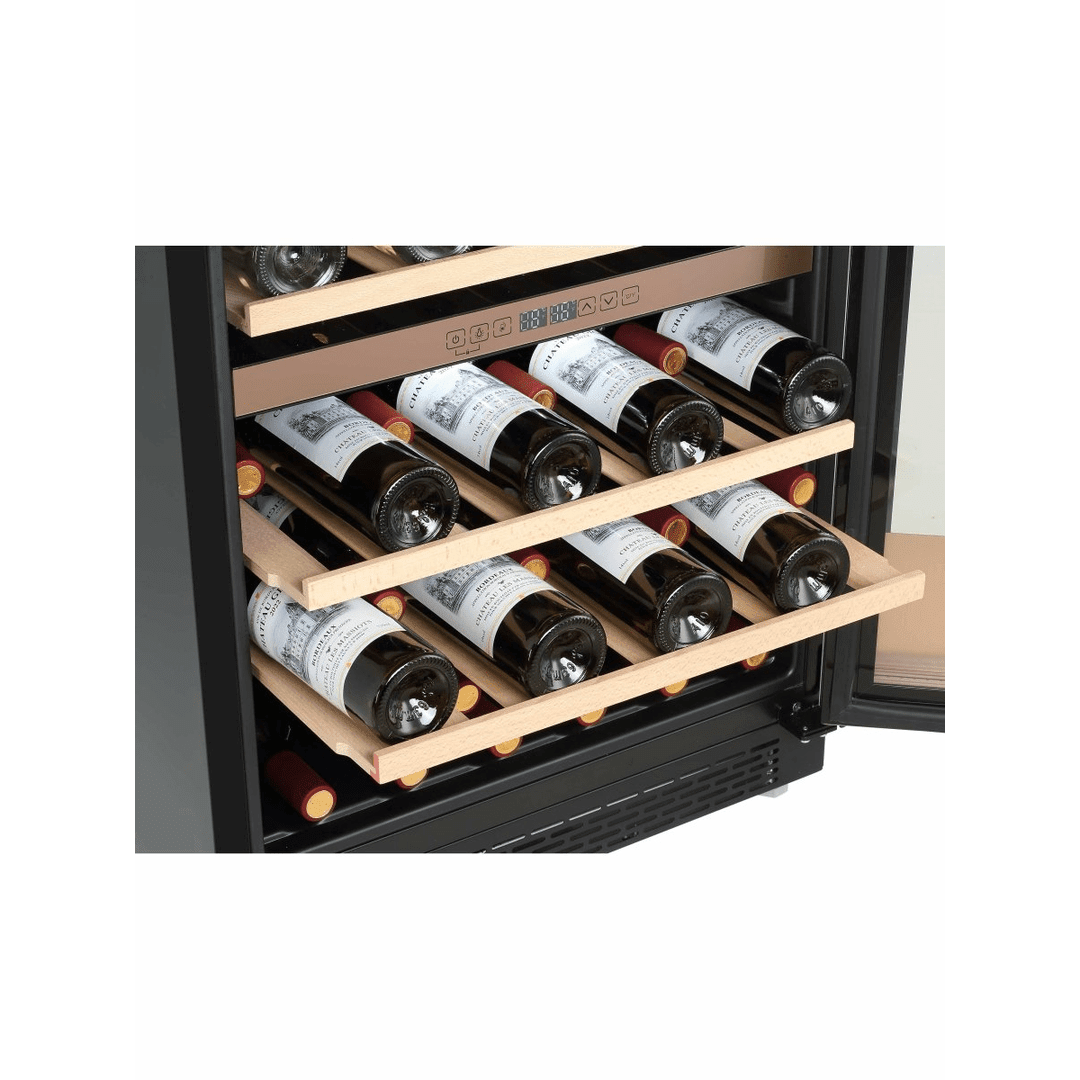 INSIDE: LECAVIST Wine Cabinet - 44 Bottle - Dual Zone - Built-in - Black (LJ44VN2ZBU) - Built-In - LeCavist Wine Cabinets