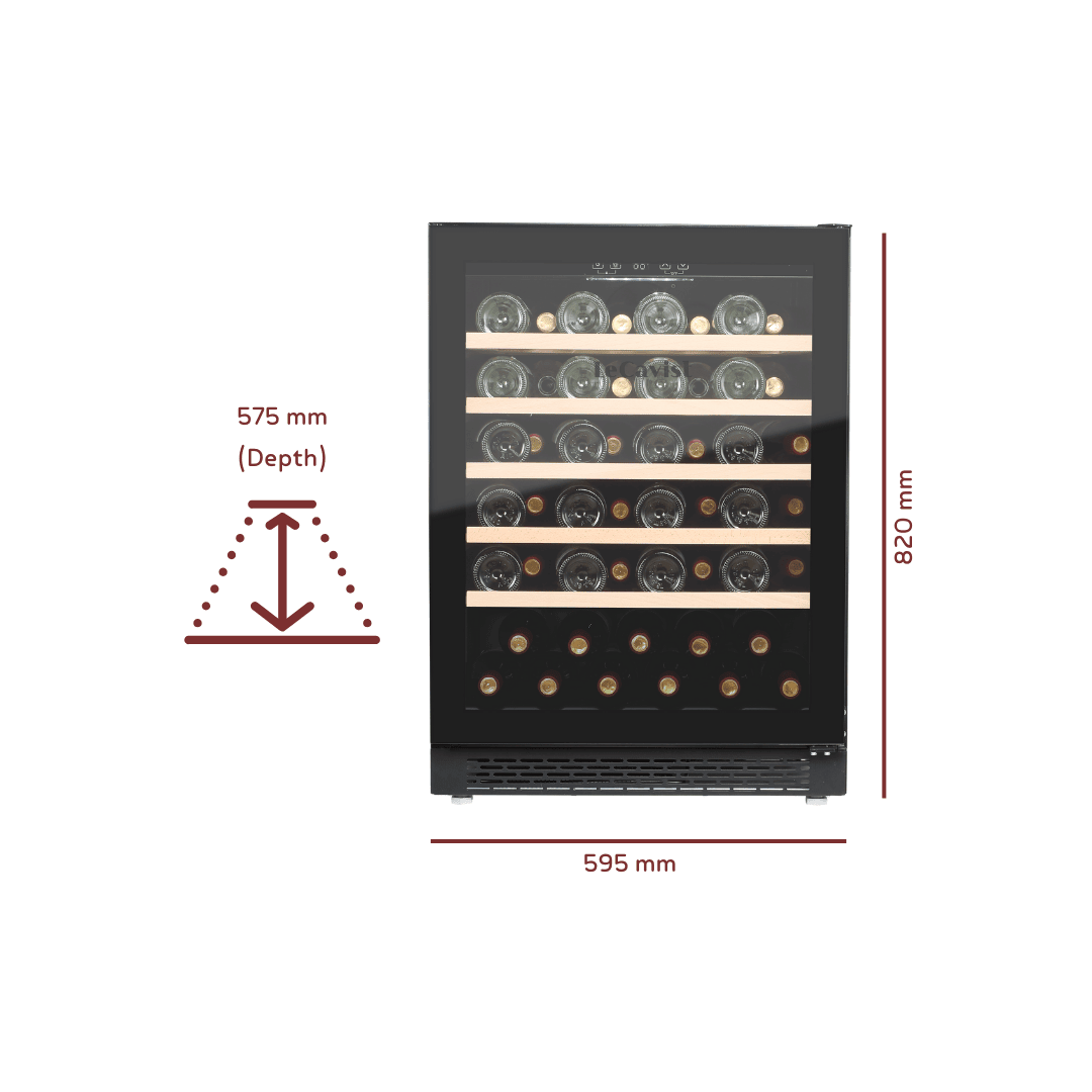 PRODUCT: LECAVIST 52 Bottle Wine Cabinet Single Zone LJ52VNBU - Built - In - Lecavist AU