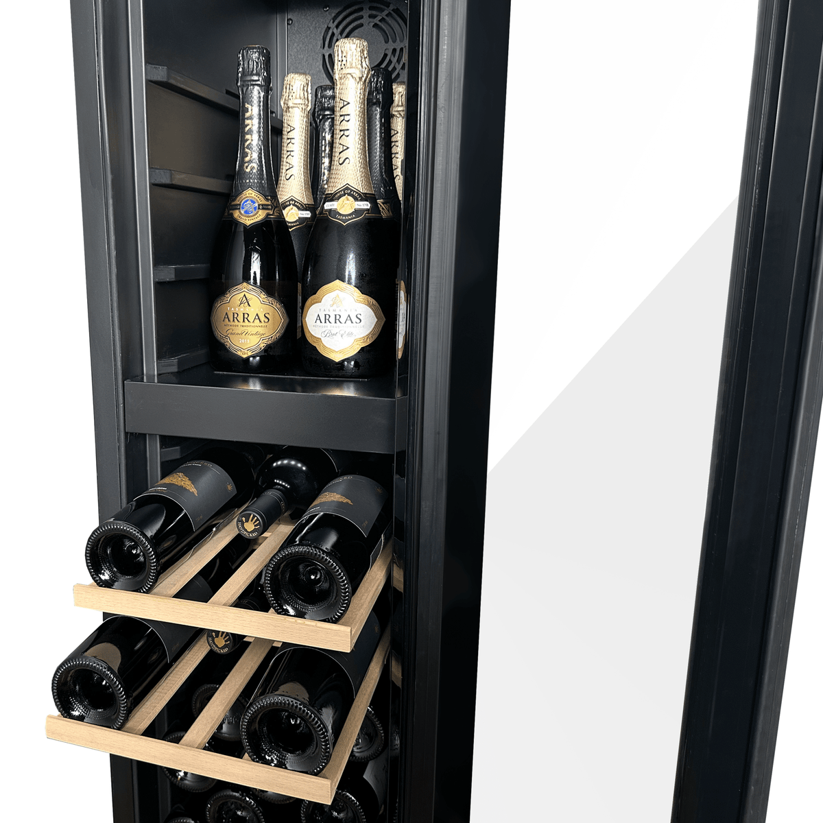 LECAVIST Wine Cabinet - 68 Bottle - Dual Zone - Freestanding - Black (LCS70VN2Z) - LeCavist NZ