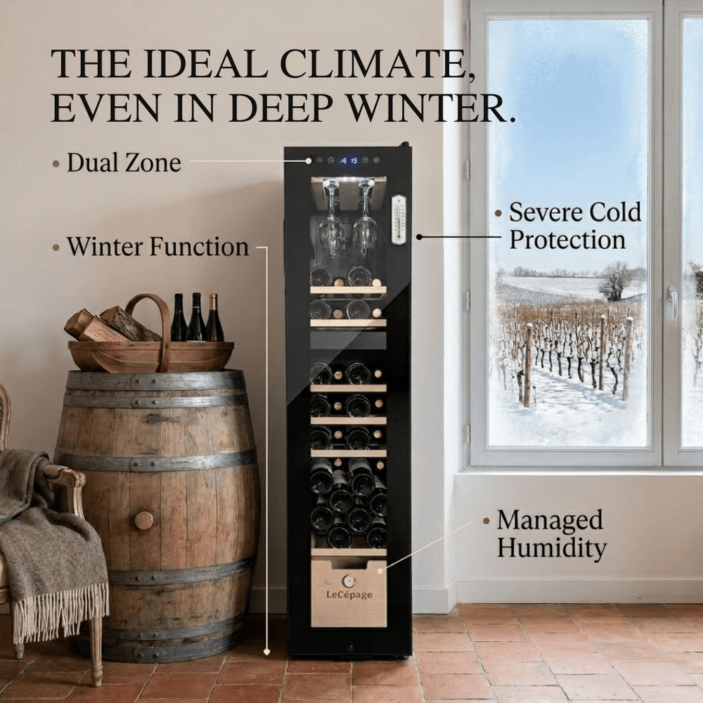 LECAVIST Wine Cabinet - 68 Bottle - Dual Zone - Freestanding - Black (LCS70VN2Z) - LeCavist NZ