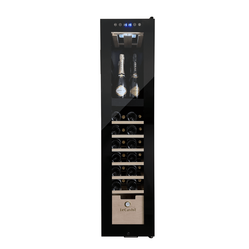 LECAVIST Wine Cabinet - 68 Bottle - Dual Zone - Freestanding - Black (LCS70VN2Z) - LeCavist NZ