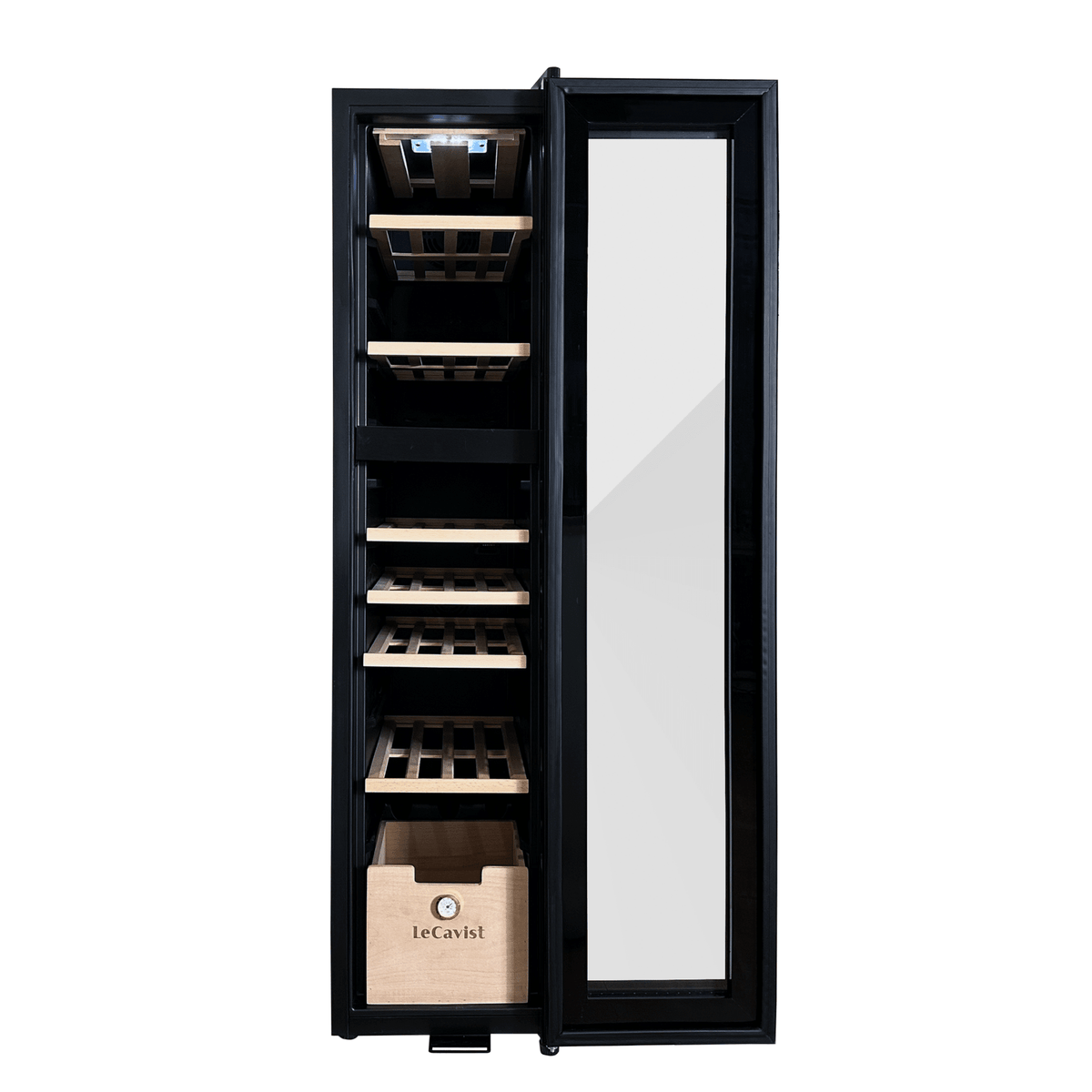 LECAVIST Wine Cabinet - 68 Bottle - Dual Zone - Freestanding - Black (LCS70VN2Z) - LeCavist NZ