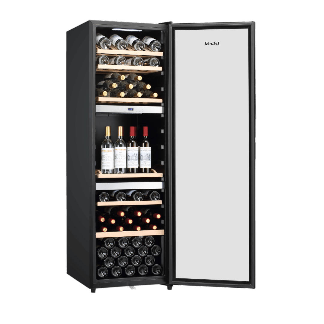 PRODUCT: LECAVIST Wine Cabinet Duo - 280 Bottle (2 x 140) - Triple Zone - Freestanding - Black (LEK1403ZPVX2) - Freestanding - LeCavist Wine Cabinets