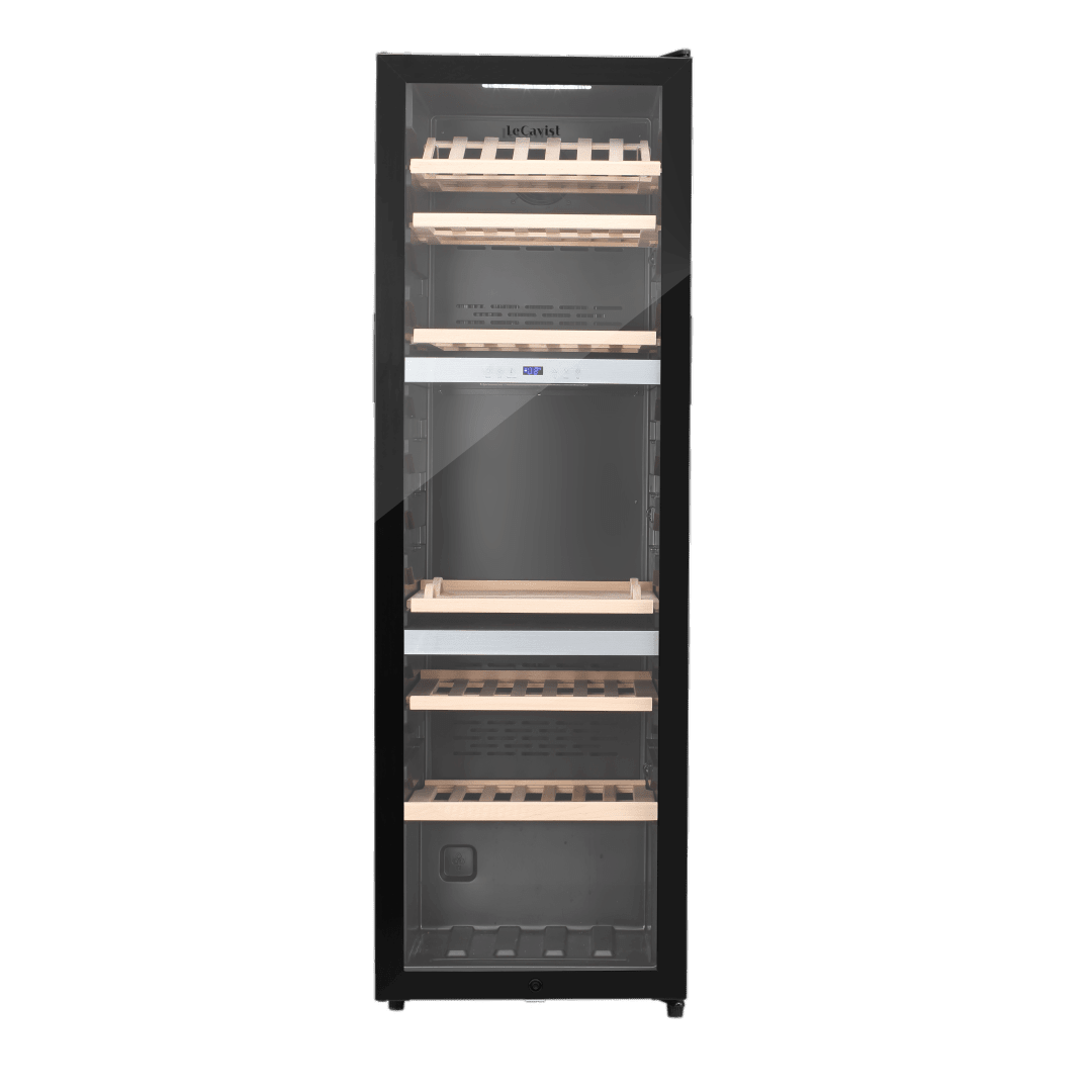 PRODUCT: LECAVIST Wine Cabinet Duo - 280 Bottle (2 x 140) - Triple Zone - Freestanding - Black (LEK1403ZPVX2) - Freestanding - LeCavist Wine Cabinets
