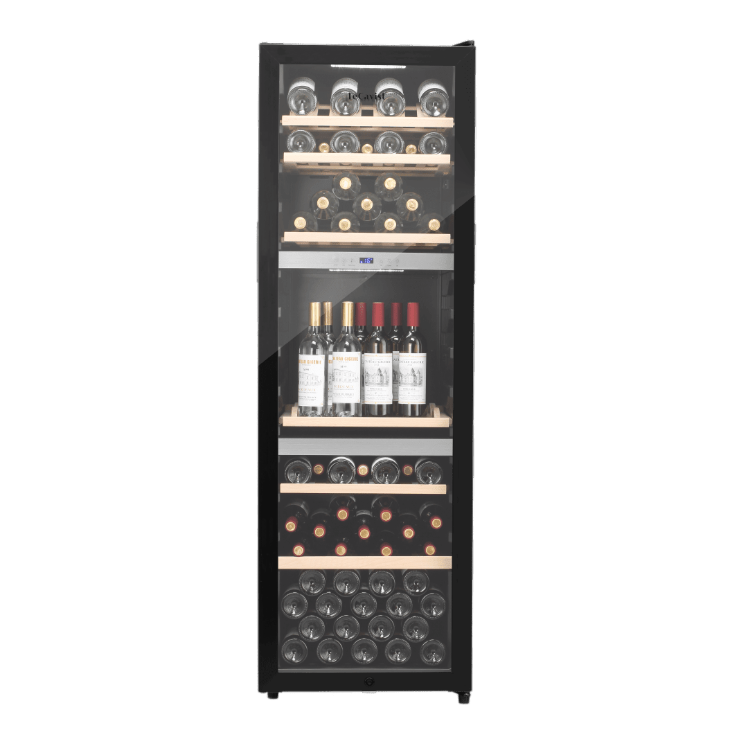 PRODUCT: LECAVIST Wine Cabinet Duo - 280 Bottle (2 x 140) - Triple Zone - Freestanding - Black (LEK1403ZPVX2) - Freestanding - LeCavist Wine Cabinets
