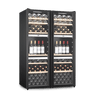 LECAVIST Wine Cabinet Duo - 280 Bottle (2 x 140) - Triple Zone - Freestanding - Black (LEK1403ZPVX2)