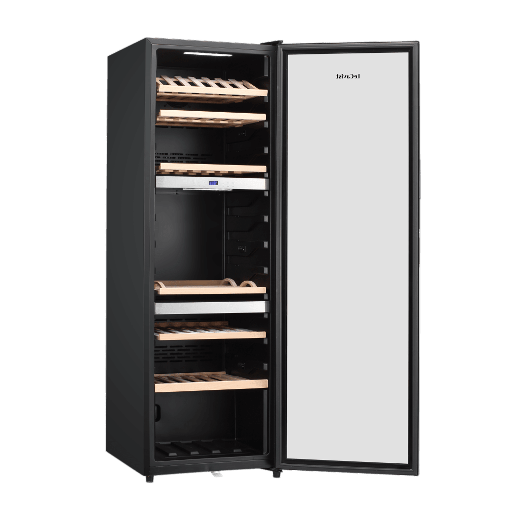 PRODUCT: LECAVIST Wine Cabinet Duo - 280 Bottle (2 x 140) - Triple Zone - Freestanding - Black (LEK1403ZPVX2) - Freestanding - LeCavist Wine Cabinets
