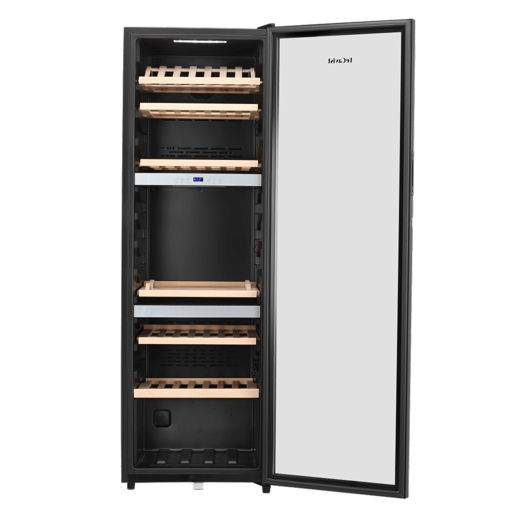 PRODUCT: LECAVIST Wine Cabinet Duo - 280 Bottle (2 x 140) - Triple Zone - Freestanding - Black (LEK1403ZPVX2) - Freestanding - LeCavist Wine Cabinets
