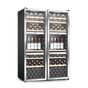 LECAVIST Wine Cabinet Duo- 280 Bottle (2 x 140) - Triple Zone - Freestanding - Stainless Steel (LEK1403ZPVXX2)