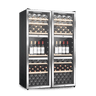 LECAVIST Wine Cabinet Duo- 280 Bottle (2 x 140) - Triple Zone - Freestanding - Stainless Steel (LEK1403ZPVXX2)