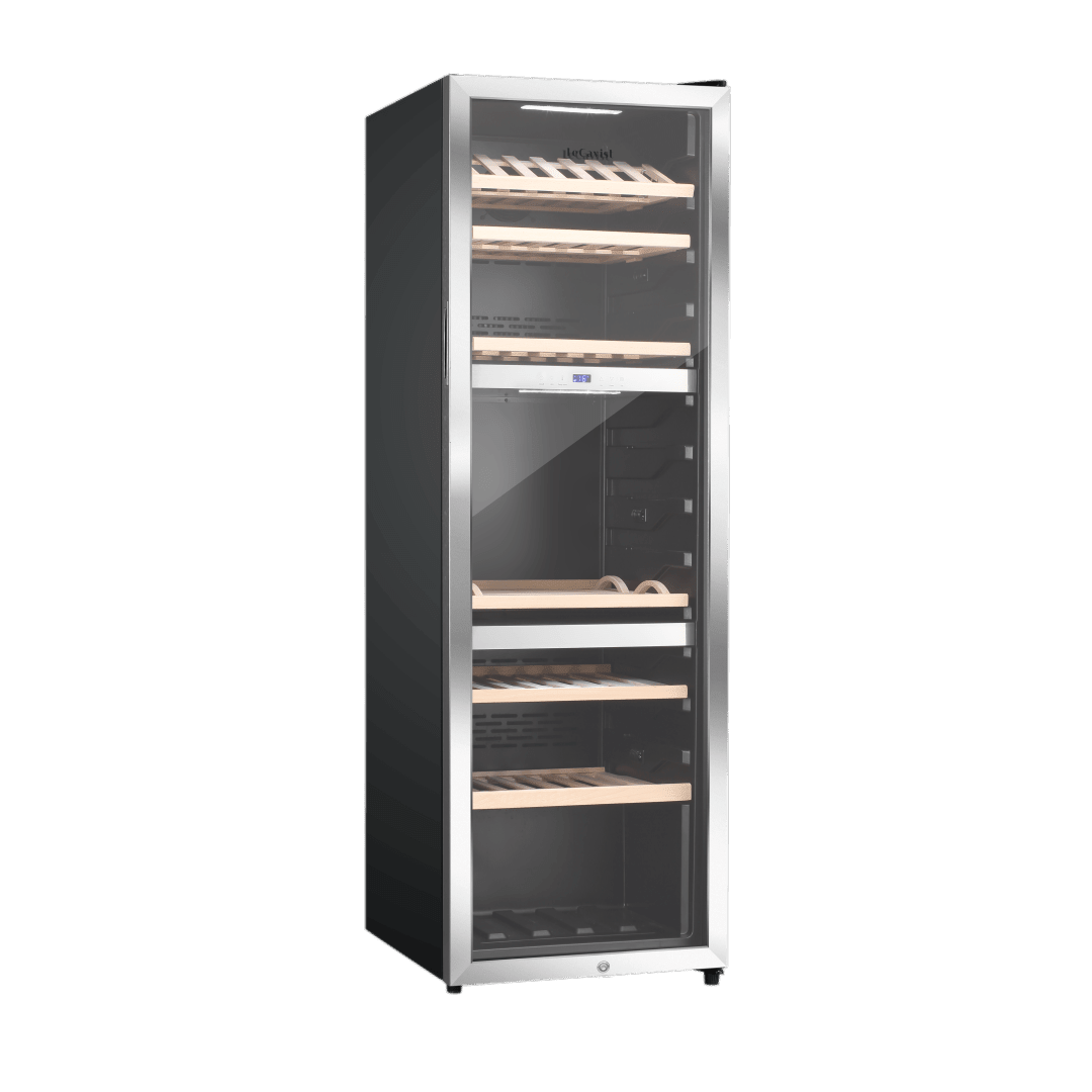 PRODUCT: LECAVIST Wine Cabinet Duo- 280 Bottle (2 x 140) - Triple Zone - Freestanding - Stainless Steel (LEK1403ZPVXX2) - Freestanding - LeCavist Wine Cabinets
